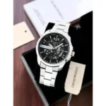 Armani Exchange Ax2418 Watch Silver Black For Men