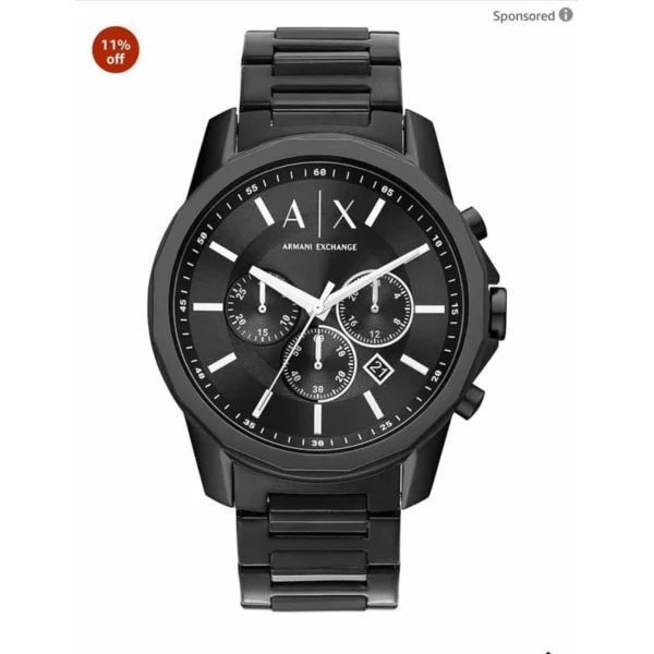 Armani Exchange Chrono Watch Black For Men