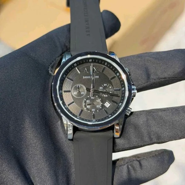 Armani Exchange Fiber Watch Black Strap For Men Armani Exchange Fiber Watch Black Strap For Men