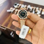 Armani Watch Black Gold For Women