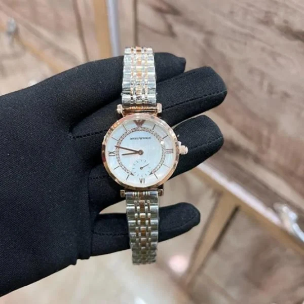 Armani Watch Chain Strap Two Tone For Women Armani Watch Chain Strap Two Tone For Women