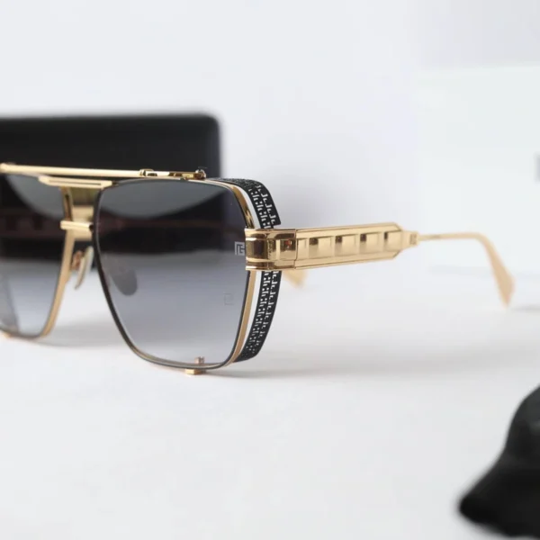 Balmain Sunglasses Gold Black For Men Balmain Sunglasses Gold Black For Men