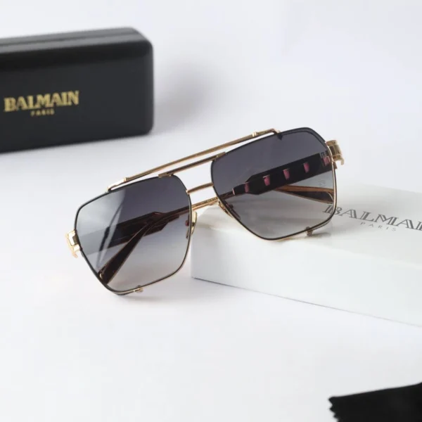 Balmain Sunglasses Gold Black For Men Balmain Sunglasses Gold Black For Men