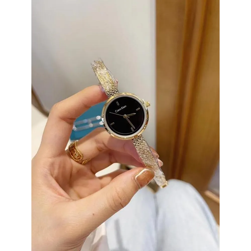 Calvin Klein Watch Minimalistic Rose gold Black Dial For Women (SW239) - stayhit.in Calvin Klein Watch Minimalistic Rose gold Black Dial For Women (SW239) - stayhit.in