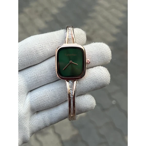 Calvin Klein Watch Rosegold Green For Women Calvin Klein Watch Rosegold Green For Women