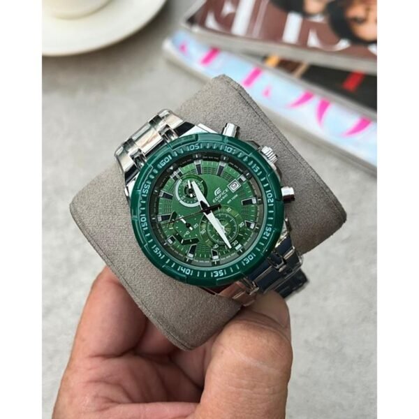 Casio Edifice Efr539 Watch Silver Green For Men
