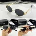 Celine Sunglasses Gold Black For Men