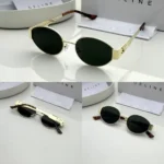 Celine Sunglasses Golden Green For Men