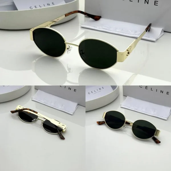 Celine Sunglasses Golden Green For Men Celine Sunglasses Golden Green For Men