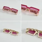 Chanel 051 Sunglass Gold Pink Sunglass For Women