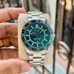 Elegant Boss Runner Watch Green Silver For Men (BOT3946) - stayhit.in