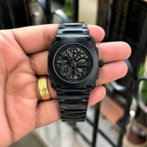 Elegant Bvlgari Finissimo Automatic Watch Black For Men (BOT3930) - stayhit.in