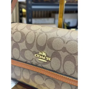 Elegant Coach Monogram Signature Shoulder Bag Flap Convertible For Women (SOS485) - stayhit.in