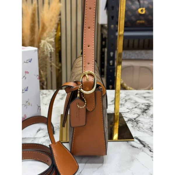 Elegant Coach Monogram Signature Shoulder Bag Flap Convertible For Women (SOS485) - stayhit.in