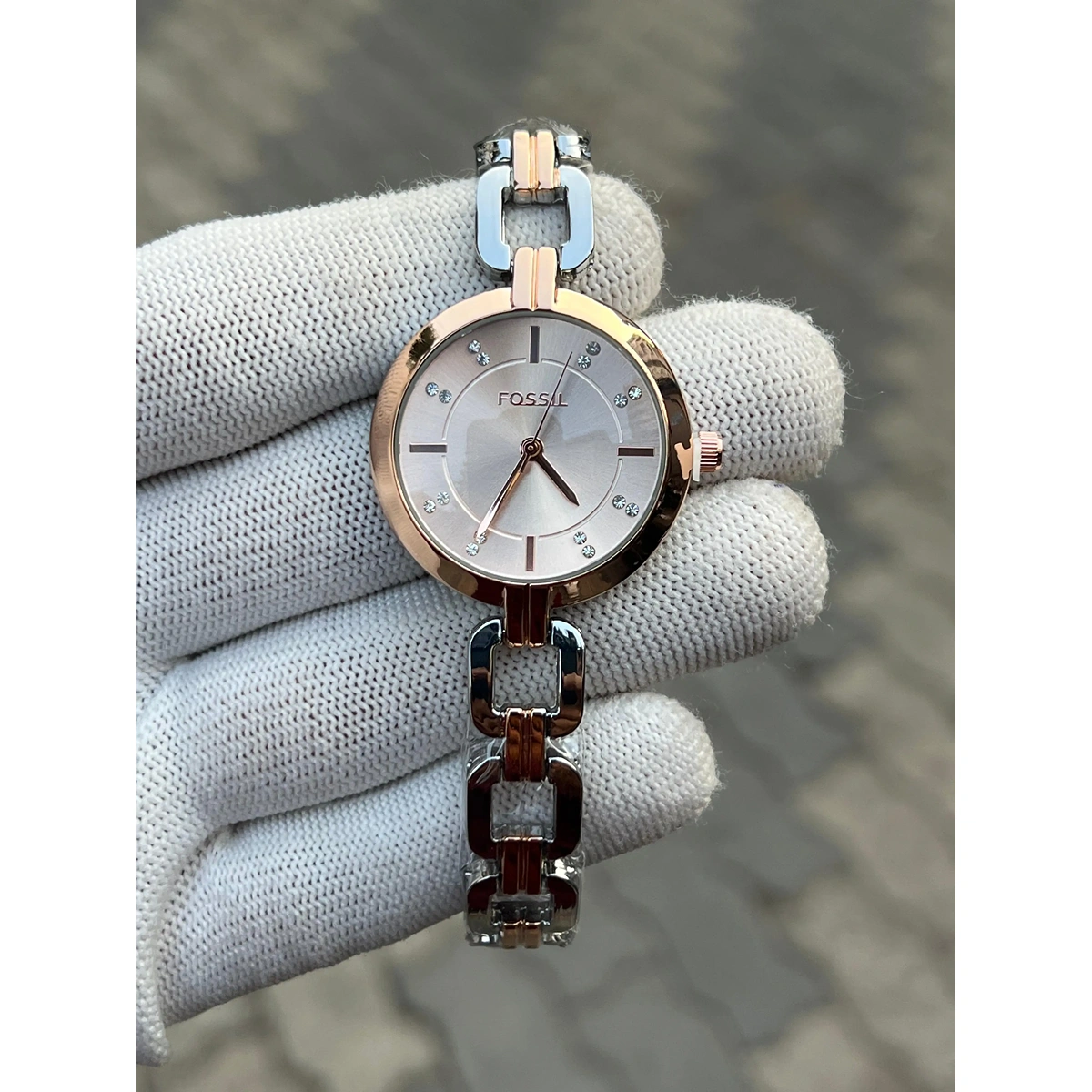 Elegant Fossil Two Tone Watch Rosegold For Women (JH721) - stayhit.in Elegant Fossil Two Tone Watch Rosegold For Women (JH721) - stayhit.in