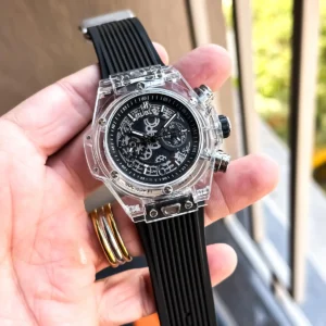 Elegant Hublot Chronograph Watch Black For Men (JH648) - stayhit.in
