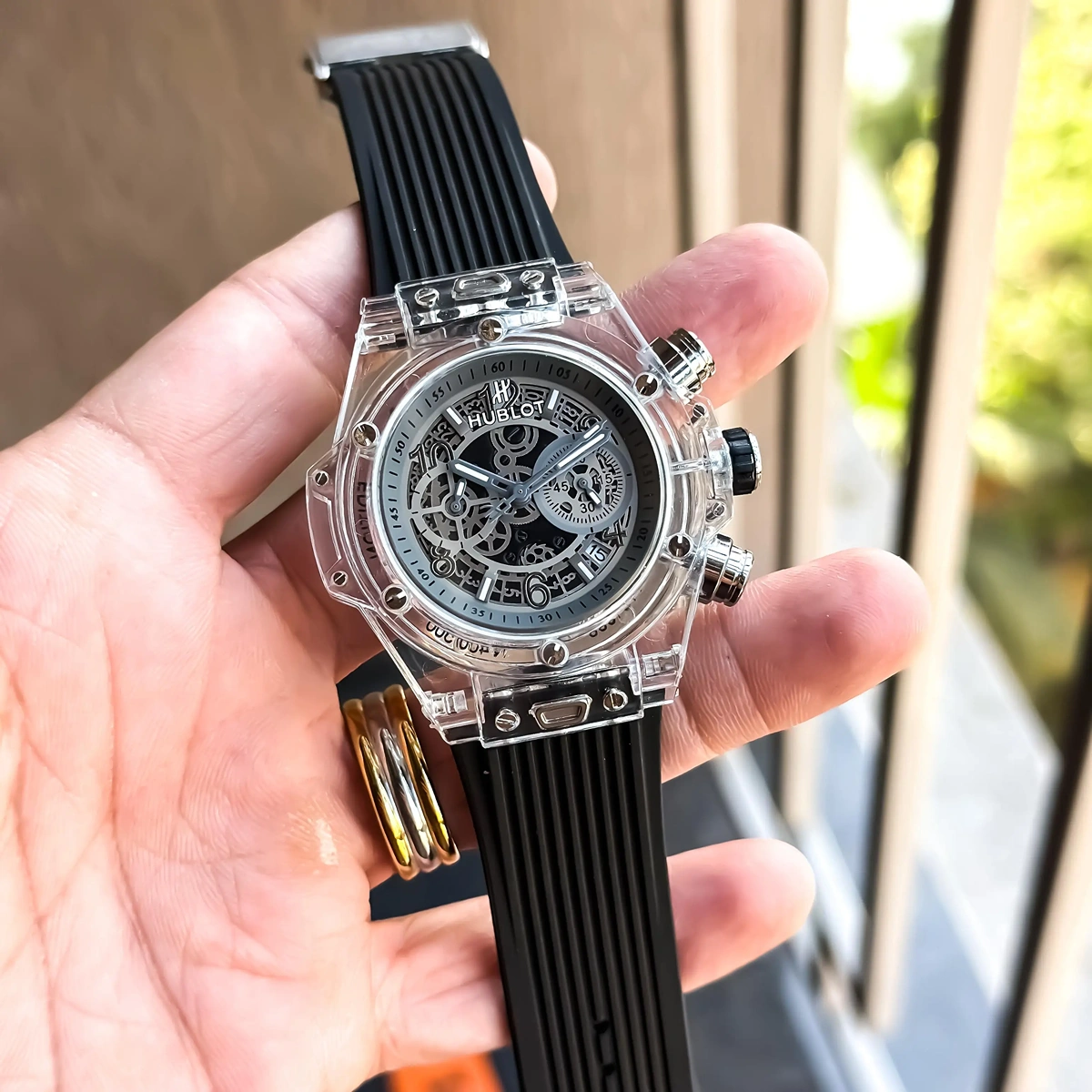Elegant Hublot Chronograph Watch Black Grey For Men (JH643) - stayhit.in Elegant Hublot Chronograph Watch Black Grey For Men (JH643) - stayhit.in