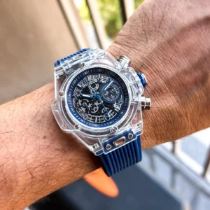 Elegant Hublot Chronograph Watch Blue For Men (JH646) - stayhit.in