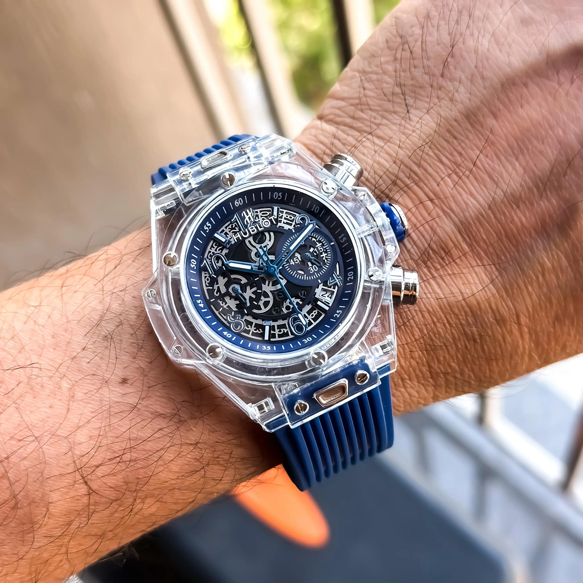 Elegant Hublot Chronograph Watch Blue For Men (JH646) - stayhit.in Elegant Hublot Chronograph Watch Blue For Men (JH646) - stayhit.in
