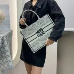 Elegant Miss Dior Book Large Tote Bag With Og Box & Dust Bag For Women (SOS477) - stayhit.in