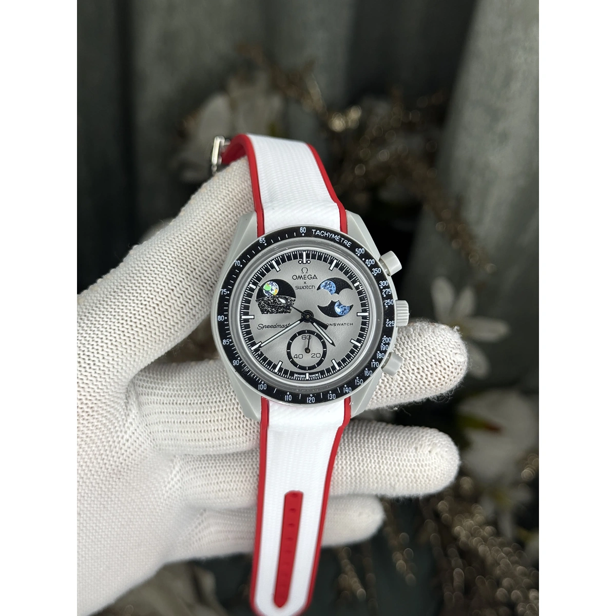 Elegant Omega X Swatch Moon Watch Red White For Men (JH639) - stayhit.in Elegant Omega X Swatch Moon Watch Red White For Men (JH639) - stayhit.in