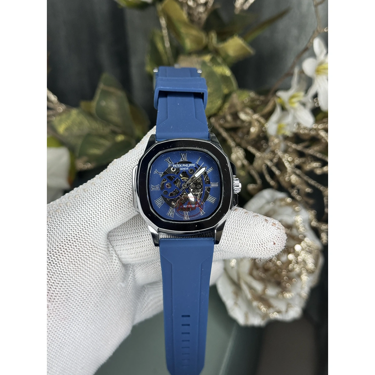 Elegant Patek Philippe Watch Silver Blue For Men (JH526) - stayhit.in Elegant Patek Philippe Watch Silver Blue For Men (JH526) - stayhit.in
