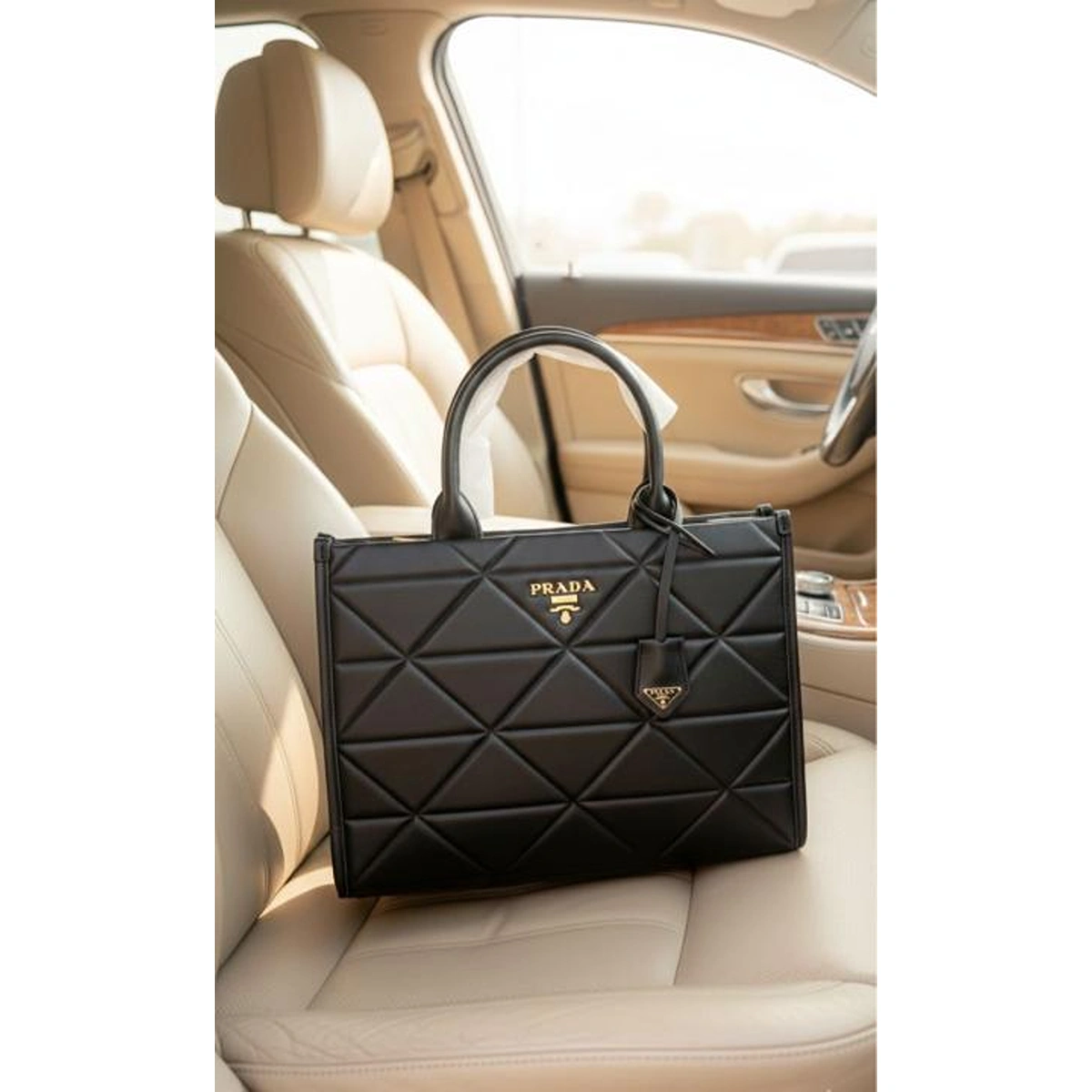 Elegant Prada Symbol Tote Bag Black With Dust Bag For Women (BOT3994) - stayhit.in Elegant Prada Symbol Tote Bag Black With Dust Bag For Women (BOT3994) - stayhit.in