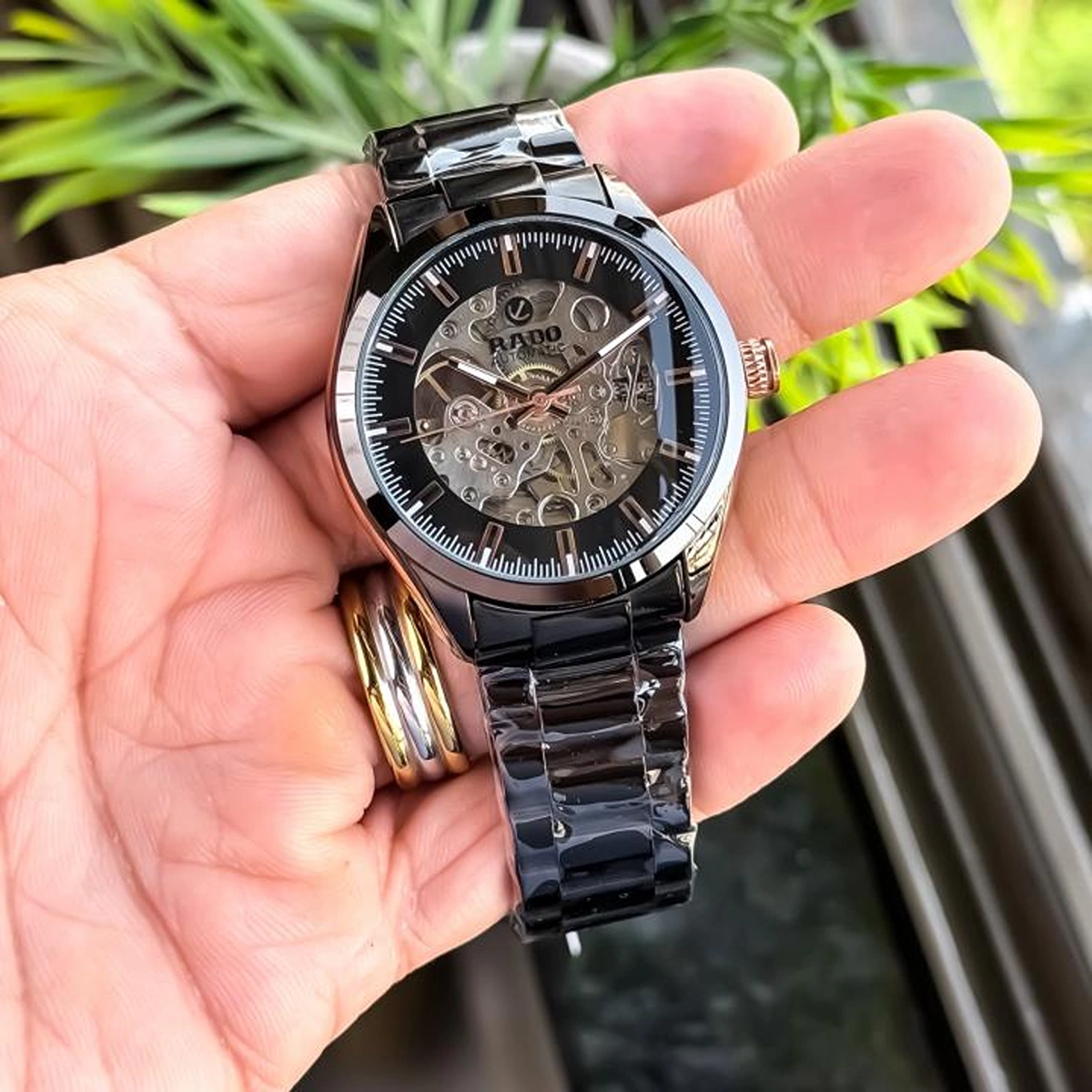 Elegant Rado Auto Watch Black For Men (FGS127) - stayhit.in Elegant Rado Auto Watch Black For Men (FGS127) - stayhit.in