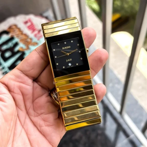 Elegant Rado Ceramic Watch Gold Black For Men (BOT3933) - stayhit.in Elegant Rado Ceramic Watch Gold Black For Men (BOT3933) - stayhit.in