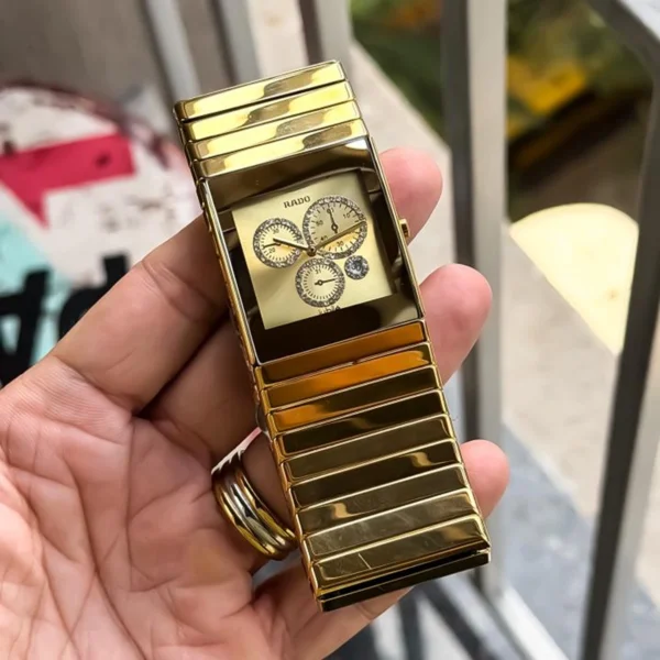 Elegant Rado Ceramic Watch Gold For Men (BOT3935) - stayhit.in Elegant Rado Ceramic Watch Gold For Men (BOT3935) - stayhit.in