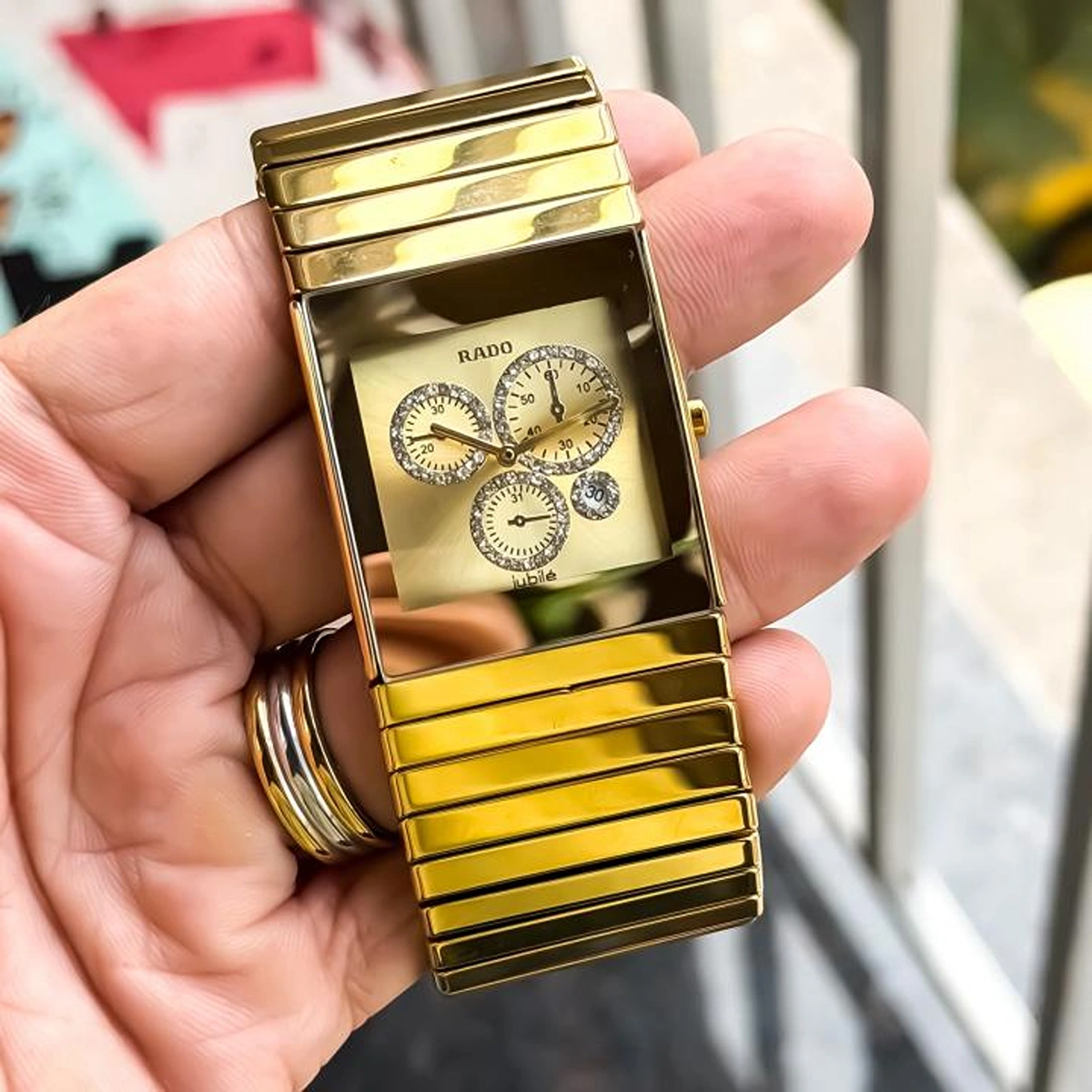 Elegant Rado Ceramic Watch Gold For Men (BOT3935) - stayhit.in Elegant Rado Ceramic Watch Gold For Men (BOT3935) - stayhit.in