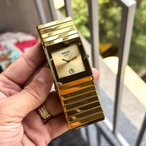 Elegant Rado Ceramic Watch Gold For Men (BOT3937) - stayhit.in Elegant Rado Ceramic Watch Gold For Men (BOT3937) - stayhit.in