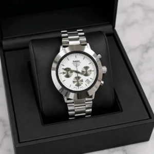 Elegant Rado Diastar Chronograph Watch Silver White For Men (FGS105) - stayhit.in