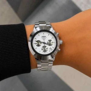 Elegant Rado Diastar Chronograph Watch Silver White For Men (FGS105) - stayhit.in