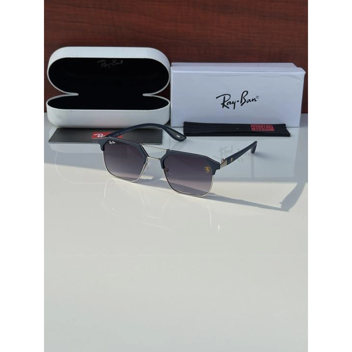Elegant Rayban Sunglasses Silver Blue For Men (BOT3574) - stayhit.in Elegant Rayban Sunglasses Silver Blue For Men (BOT3574) - stayhit.in