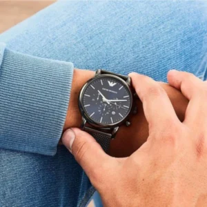 Emporio Armani Ar1968 Watch Black Blue For Men