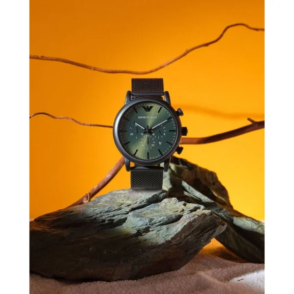 Emporio Armani Ar1968 Watch Black Green For Men