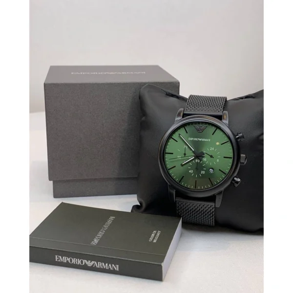 Emporio Armani Ar1968 Watch Black Green For Men