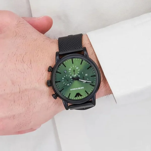 Emporio Armani Ar1968 Watch Black Green For Men