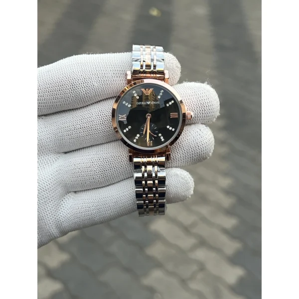 Emporio Armani Watch Two Tone Black For Women Emporio Armani Watch Two Tone Black For Women