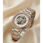 Fossil Automatic Watch Two Tone Copper White For Women