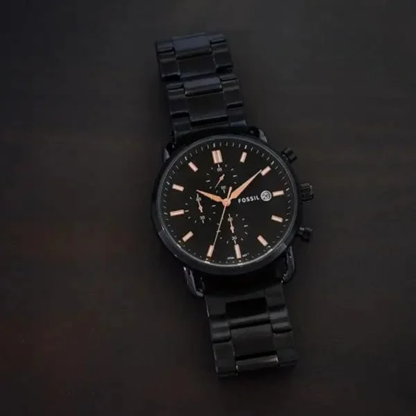 Fossil Commuter Good Watch Black Copper For Men Fossil Commuter Good Watch Black Copper For Men