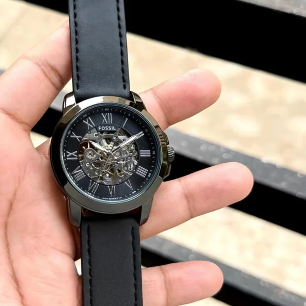 Fossil Grant Automatic Watch Black For Men Fossil Grant Automatic Watch Black For Men