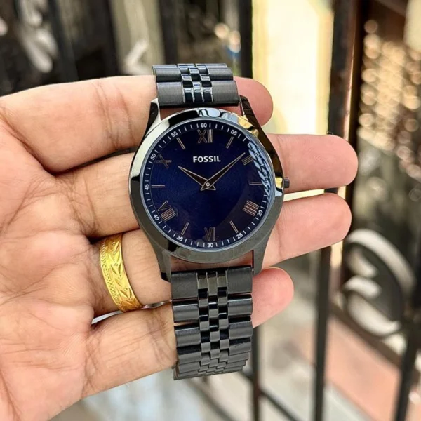 Fossil Slim Watch Black Blue For Men Fossil Slim Watch Black Blue For Men