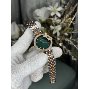 Gucci Dual Tone Watch Green Dial For Women