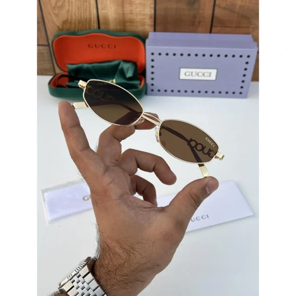 Gucci Sunglasses Gold Brown For Men Gucci Sunglasses Gold Brown For Men