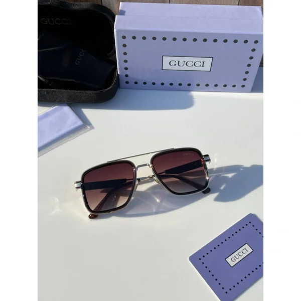 Gucci Sunglasses Gold Brown For Men Gucci Sunglasses Gold Brown For Men