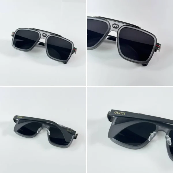 Gucci Sunglasses Mate Grey Black For Men Gucci Sunglasses Mate Grey Black For Men