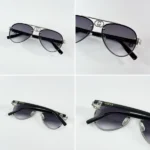 Gucci Sunglasses Silver Black For Men