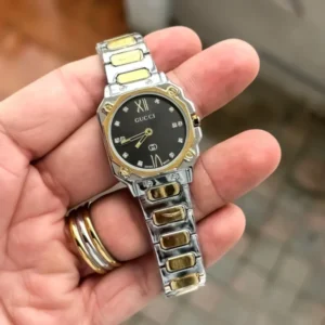 Gucci Watch Gold TT Black For Women